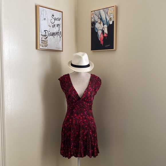 Free People Red It Takes Two Wrap Dress - Picture 14 of 14